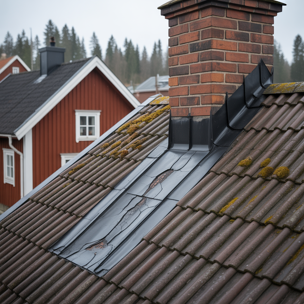 skorstensbeslag pa tak felsokning av lackage och atgarder